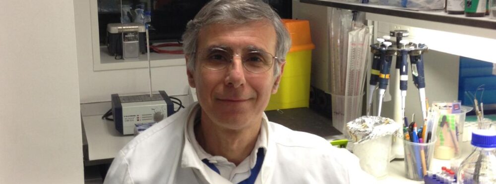 Professor Michael Antoniou in his lab