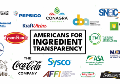 Logos of the corporate sponsors of Americans for Ingredient Transparency