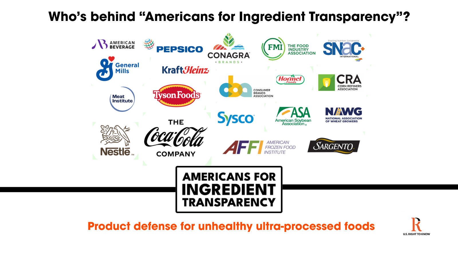 Americans for Ingredient Transparency: defending unhealthy processed foods