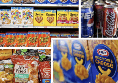 an image of ultra-processed food brands