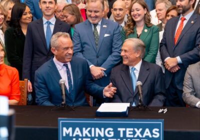 Robert F. Kennedy Jr. and Greg Abbott