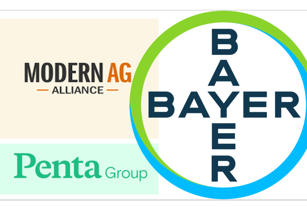 Logos of Modern Ag Alliance, Bayer and Penta Group