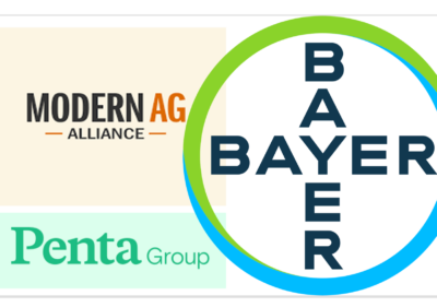 Logos of Modern Ag Alliance, Bayer and Penta Group