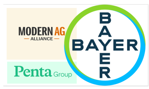 Logos of Modern Ag Alliance, Bayer and Penta Group
